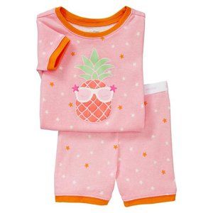 12-18 Pineapple stars pajamas Baby Gap new summer shorty set